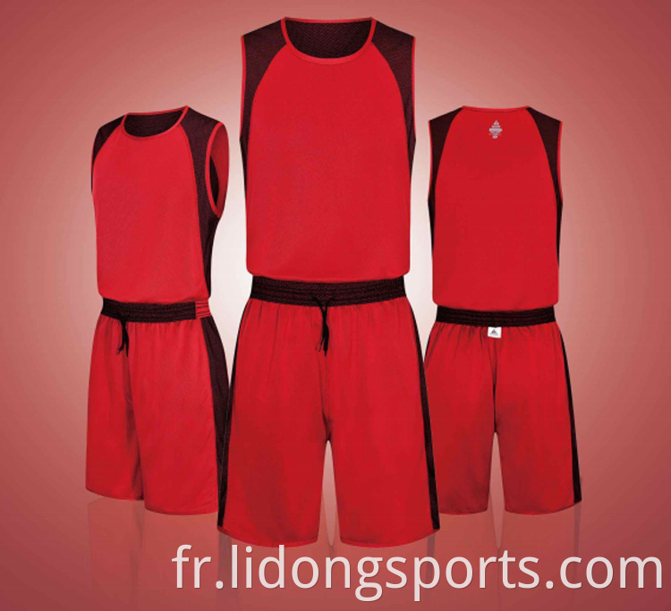 Conception de Jersey de basket-ball international uniforme Uniforme de basket-ball personnalisé Dernier maillot de basket-ball pour l'équipe